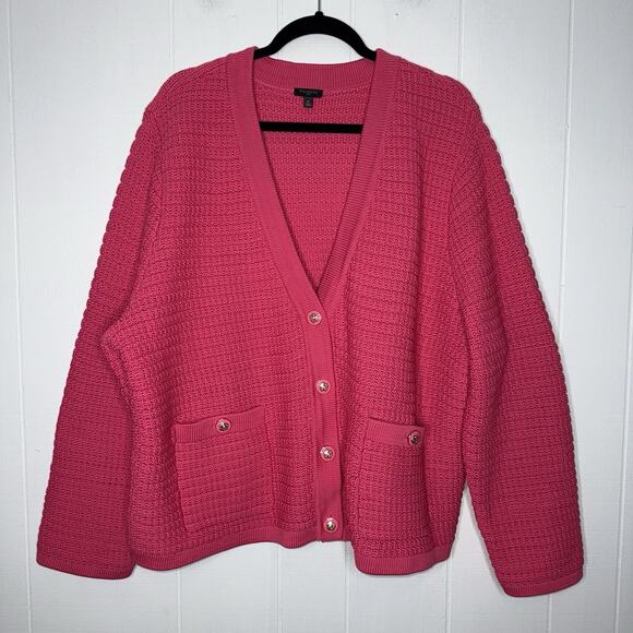 Talbots Women’s Kate Cardigan Pretty Pink Size 3X - Picture 2 of 7